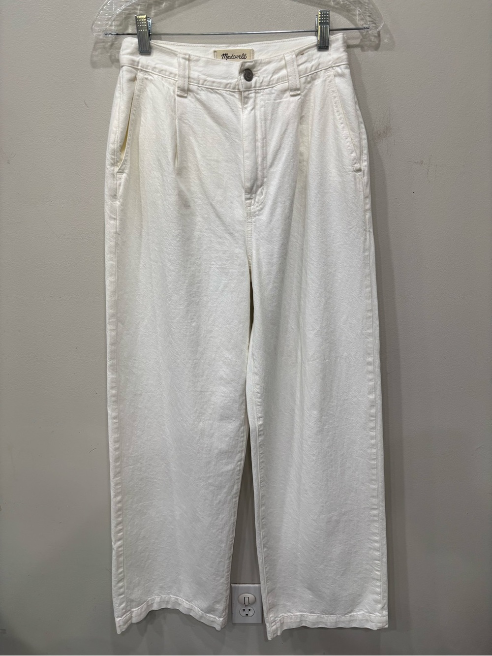 Madewell Wide Leg The Harlow White Jeans Women’s Size 26- Tall